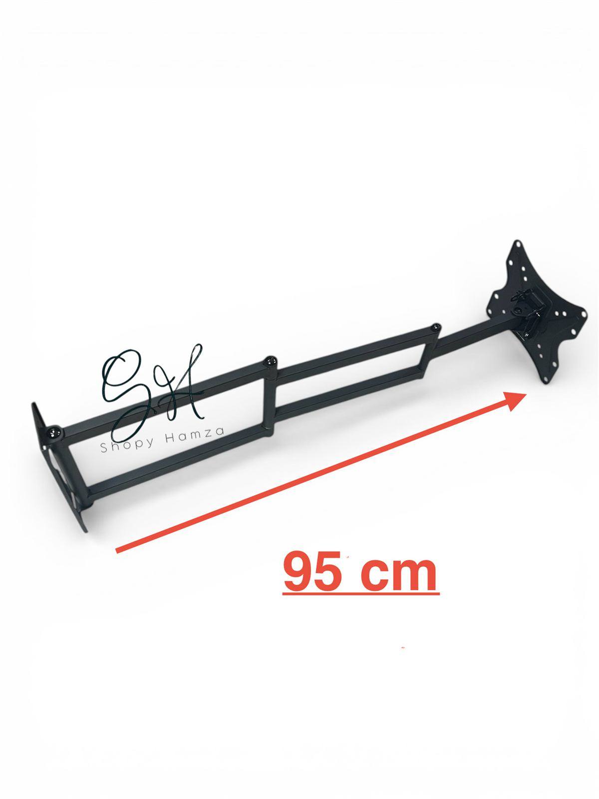 Support TV mobile avec bras articulé 95 cm - Rotation 180° (26⬝ à 65⬝) 35kgs max